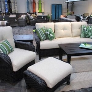 gliding chair and couch patio set